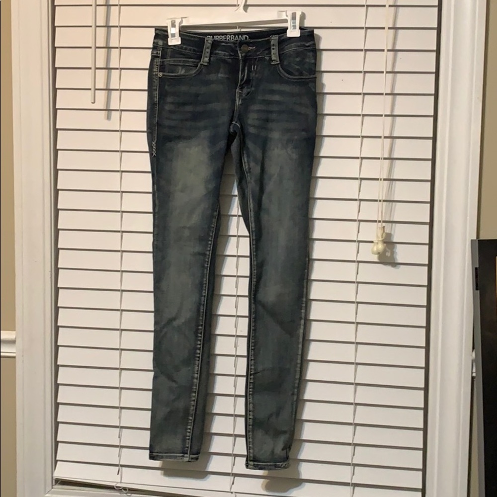 Rubberband Stretch Faded Jeans